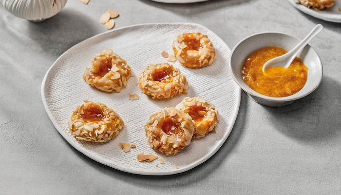 Orangen Marzipan Makronen