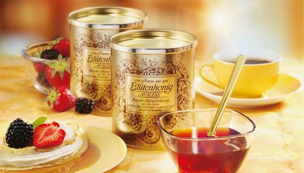 Schmidt-Auslese-Honig im Goldglanz-Eimer 2x4000 g