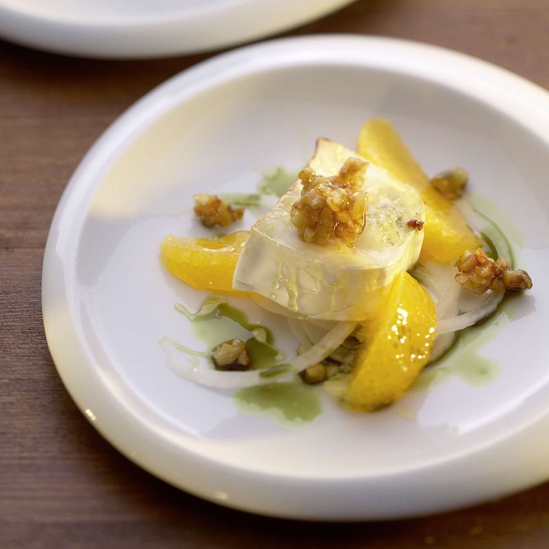 Orangensalat mit Ziegenk&auml;se