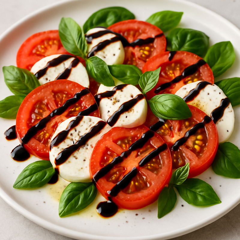 Caprese-Salat mit Balsamico-Glasur