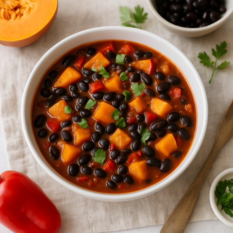 Chili con K&uuml;rbis K&uuml;rbis Chili mit schwarzen Bohnen