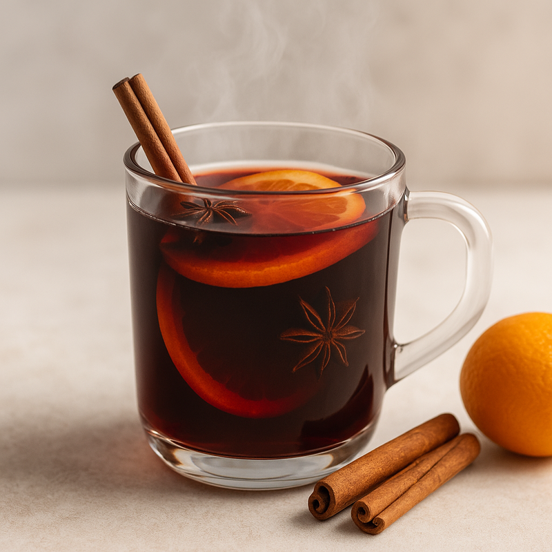 Gl&uuml;hwein mit Zimt & Orangen