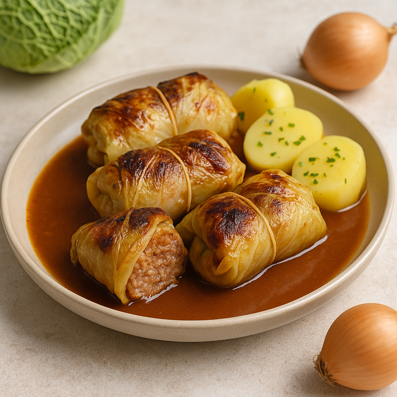 Herzhafte Kohlrouladen mit Hackfleisch